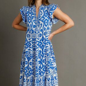 Two-Tone Midi Dress