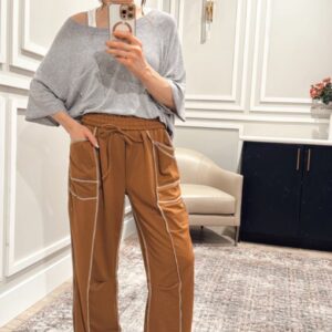 Brown Wide-Leg Pants