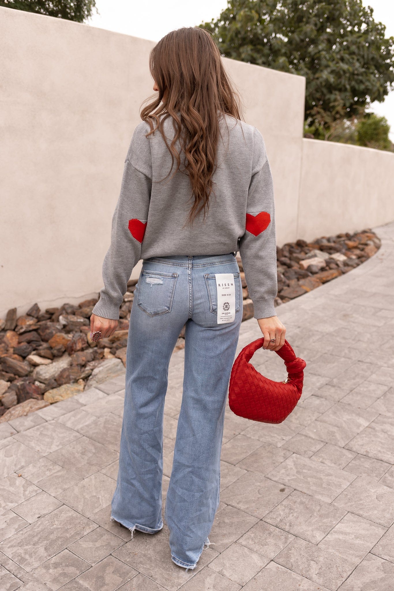Grey Heart Detail Valentine Sweater - Image 12